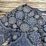 HD in Paris Women's Sheer Floral Crewneck Lace Blouse Shirt 2 Blue Periwinkle Photo 5