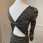 Ark & Co. Gold Black Stripe Back Cut Out BodyCon Dress S Photo 3