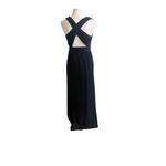 White House | Black Market Black Cocktail Party Maxi Dress Size 4 Cross Back Photo 2