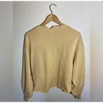 frame denim FRAME Easy Shirtail Creme Sweatshirt With‎ Thumb Holes ( S ) Photo 5