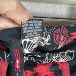 Y2K Butterfly Midi Skirt Womens Medium Tease Zen Asian Inspired Red Black Goth Photo 3