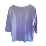 Orvis  3/4 sleeve prima cotton light blue vneck  medium Photo 3