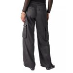 Sanctuary Eve Satin Cargo Pants Womens Size 31 Black NWT Photo 1
