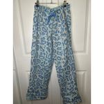 Nick & Nora  Pajama Set‎ Blue Python Snake Print Sleepwear Lounge Set Size Small Photo 5