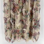 Faeriesty Ruched Bustier Ruffle Trim Hem Floral Print Tube Corset Zip Dress‎ 2XL Pink Size 2X Photo 8