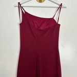 La Femme  One-Shoulder Jersey Gown in Burgundy Size US 4 Photo 6