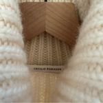Cecilie Bahnsen Giselle Wool Alpaca Cableknit Turtleneck Crop Sweater Ivory XS/S White Photo 4