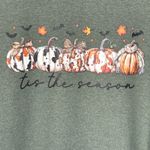 Gildan Tis the Season Pumpkins Fall Vibes Women’s X-Large Military Green T-Shirt Photo 1