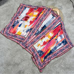 Tolani Collection Multicolor Floral Printed Tropical Open Front Woven Kimono S Pink Photo 2