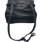 Brighton smooth black and croc embossed leather shoulder bag A202927 Photo 0