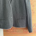 Vintage Wool Blend Semi Cropped Blazer Jacket Gray Size 6 Photo 3