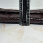 Banana Republic Clutch Purse Brown Faux Snakeskin Party Evening Bag Animal Photo 12