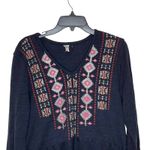 Akemi + Kin Women Large Long Sleeve Embroidered V Photo 1