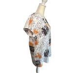 SheIn V Neck Short Sleeve Top Brown Orange Size Large Photo 3