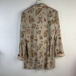 Vtg Sz S Oversized Jacket Blazer Toni Garment All Over Print 1 Button Grandma Photo 8