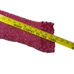 John fee Magic Women's Coral Textured Knit Sweater Boat Neck Ruffled Trim Large Pink Photo 9