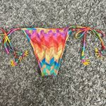 Farm Rio Ribbed Light Chevron Tie Side Brazilian Bikini Bottom Photo 7