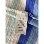 Talbots  Striped Slub Knit Tee Shirt Womens XS Short Slv Cotton Soft Button Back Photo 8