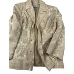 Chico's  Blazer Jacket Floral Jacquard Gold Women's Size Large Lightweight Career Photo 5