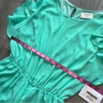 Everly NWT jumpsuit chiffon cropped open back mint green medium Photo 5