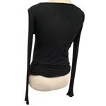 Me to We  Black Crisscross Front Long Sleeve Top Photo 5