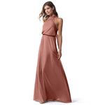 Azazie ✨ LANDRY Cedar Rose A-Line Pleated Mesh Sz A14 Dress✨ Photo 3