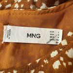 Mango MNG By Large Prairie Tea Dress Long Puff Sleeve Maxi Orange Modest Keyhole Photo 10