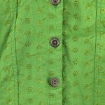 American Vintage Y2K Green Eyelet Embroidered Shirt Jacket Button Down Top Cottagecore Medium Photo 7