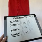 ZARA denim bright red jeans statement bold women's size 6 pockets casual paris Photo 3