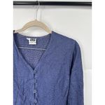 Johnny Was Collection Textured Button Top Women S Blue Cottage Cabin Prairie VTG Photo 6