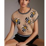Anthropologie Sarah Gordon For Erin Icon Bee Knit Sweater Vest Size XS Photo 0