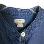 J.Crew  FACTORY Button Up shirt Dress Sz 00 Chambray Blue Pocket Short Sleeve Photo 4