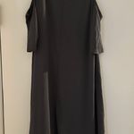 Dark Grey Cut Out Shoulder Dress Gray Photo 1