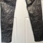 J Brand Sz 29 Wax Coated Snakeskin Python Jeans Jeggings Gray Gold Photo 6