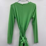 Solace London  Lorena Midi Long Sleeve Draped Dress in Bright Green Sz 6 US‎ Photo 6