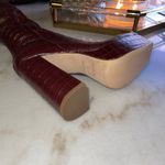 Alice McCALL New RARE Discotera Thigh High Croc Embossed Pattern Platform Boots Photo 7