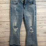 ZARA NWT  Flare Distressed Cropped flare Jeans Photo 1
