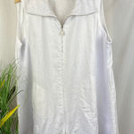 For Cynthia  100% Linen Sleeveless Zip Front Tunic Top Blouse 1X Photo 0