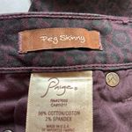 Paige Skinny Jeans Cheetah Print Stretchy Comfortable Fabric Plum Women's 27 NWT Photo 4