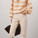 Derek Lam  10 Crosby Button Neck Striped Sweater Photo 0