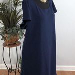 Olivia Matthews Dress Plus 3X Navy Blue Cap Sleeve Fairy Core Feminine Preppy Photo 2