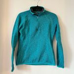 Eddie Bauer Women's Teal Knit Quarter Zip Sweater Pullover Size S Photo 0