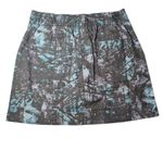 ATM Melillo Abstract Print Ripstop Cotton Skirt Grey Purple Turquoise Camo Sz 6 Blue Photo 1