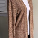 South Beach  longline gold side slits open front Metallic Duster Cardigan Sweater Photo 8