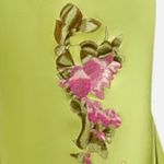 FEHAUTE Green Floral Embroidered Cap
Sleeve Slit Sheath Maxi Dress size 4 Photo 5