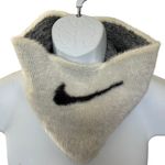 Nike  Unisex Plush Knit Infinity Scarf White Swoosh Sporty Winter Athleisure‎ Photo 1