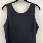 Vintage 90s Mini Dress Positive Attitude Linen Blend Bow Detail Womens 8 Black Photo 2