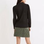 Madewell Heather Charcoal Gray (Re)sourced Plush Mockneck Puff-Sleeve Top Medium Photo 5