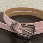 Rebecca Minkoff Blush Genuine Leather Suede Skinny Belt Size L Photo 0