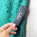 Lulus NEW NWT Halter Neck Backless Bodycon Midi Crochet Lace Dress Size Small Photo 4